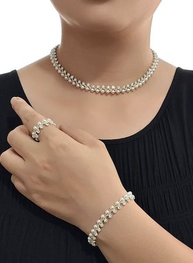 DIY材料心欣进口施华洛珍珠捷克爪钻手链包进口米珠施手链非成品