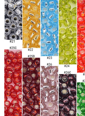 东宝TOHO米珠日本进口手编制串珠DIY材料2mm透明灌银系列21/22