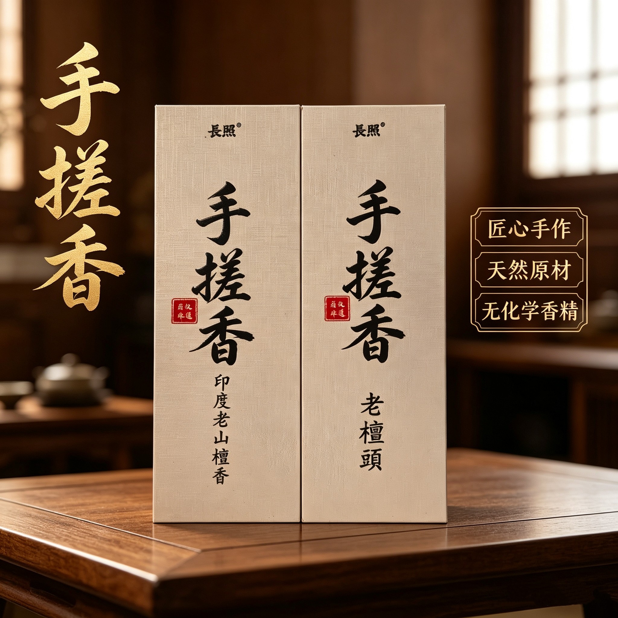 纯正老山檀香手搓竹签香 家用供香礼佛 室内舒缓静心线香升学拜拜
