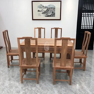 红木家具缅甸花梨木明式椅餐桌餐台饭桌饭台正宗大果紫檀假一罚十