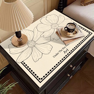 轻奢高级感卧室床头柜罩桌布高端防水桌垫垫子新款遮丑盖布可裁剪