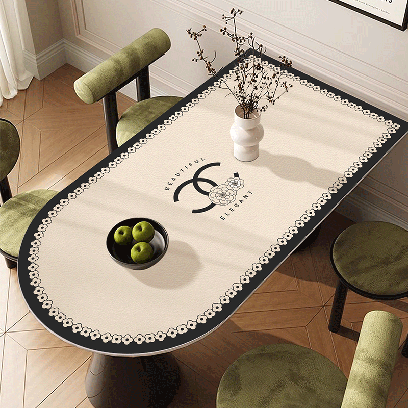 半圆岛台弧形餐桌垫轻奢高级感桌布椭圆桌垫防水防油隔热PVC台布,居家布艺,桌布,淘宝优惠券,粉丝福利购,淘宝优惠卷