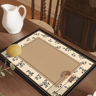 轻奢高级感硅胶西餐垫防水防油免洗餐桌隔热垫一人食吃饭餐盘垫子