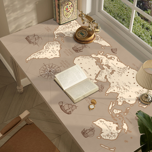 办公室办公桌专用桌垫世界地图学生学习防水防油书桌桌面保护桌布