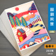 美术临摹卡绘画少儿美术马克笔国潮风景美术生画画范本20张高清