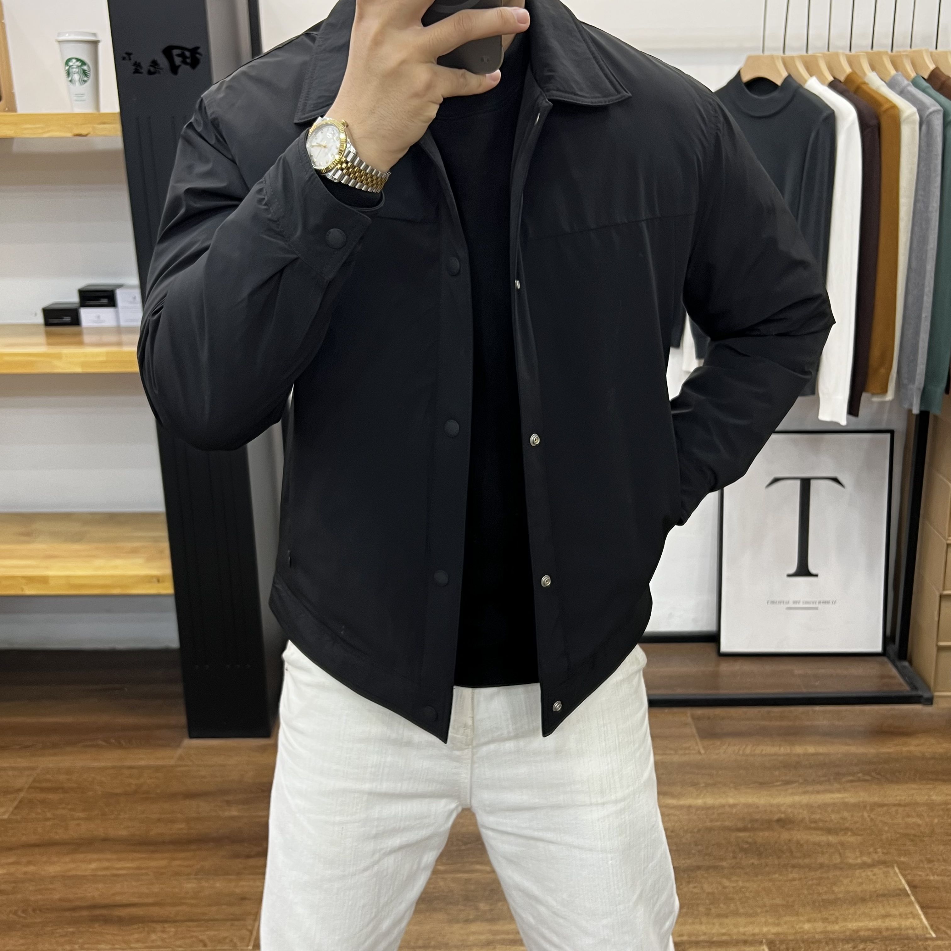 中老年时尚休闲男士秋冬季羽绒服