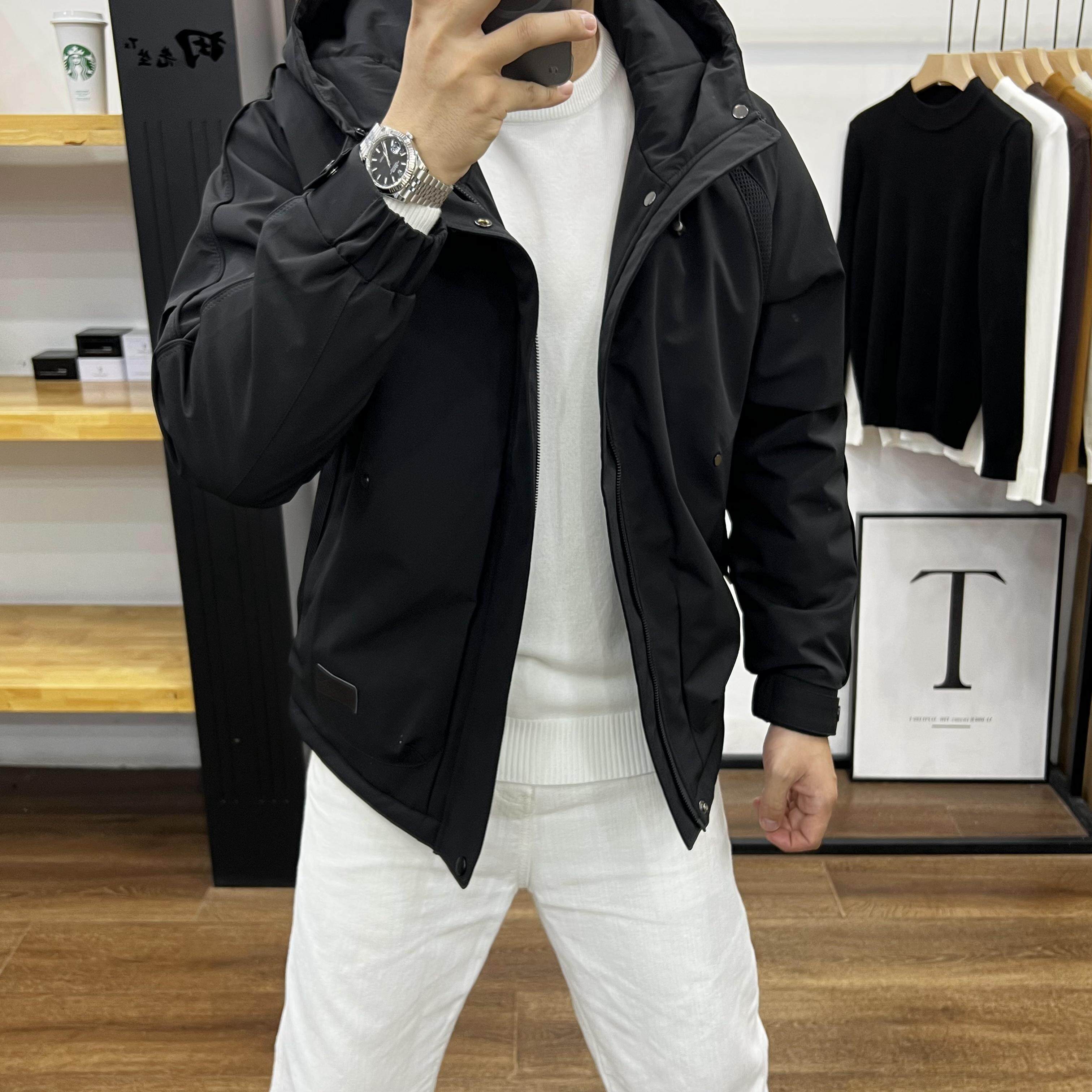 （福利秒杀）秋冬款男百搭连帽二棉厚保暖青年休闲夹克冲锋衣外套