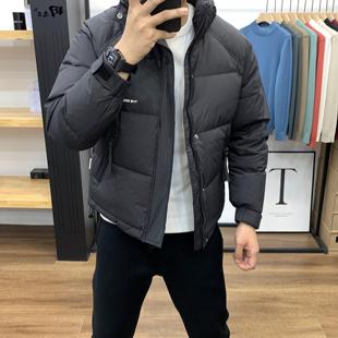 〖清仓处理〗冬季羽绒棉服男纯色修身百搭加厚外套冬季男士面包服