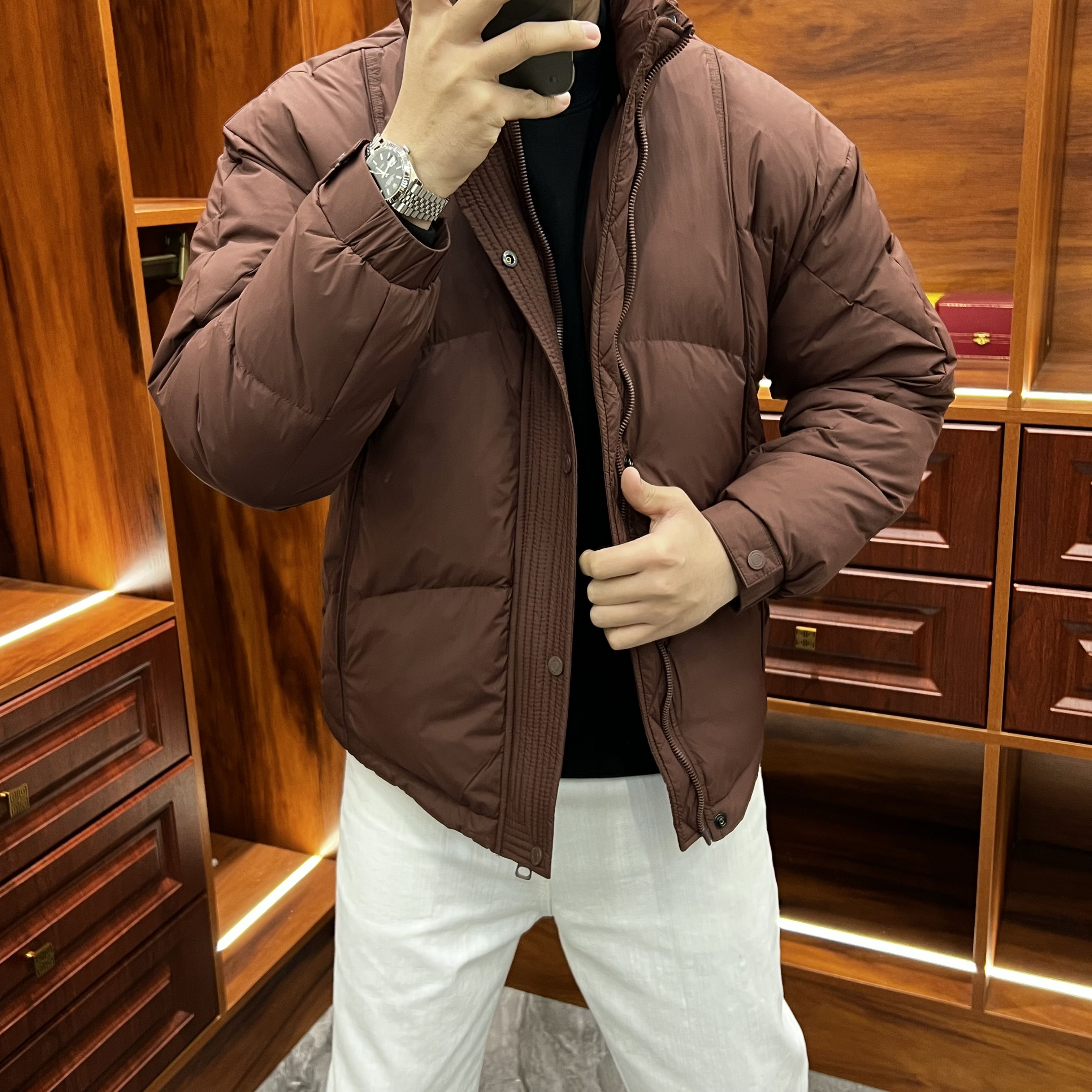 中老年男士秋冬加厚保暖羽绒服