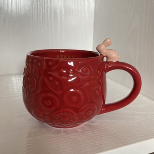 2010年红色12盎司中秋玉兔马克杯