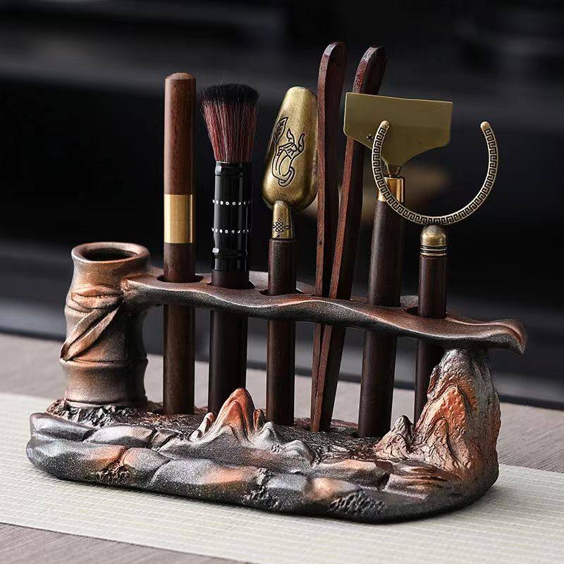 茶道六君子整套功夫茶具用品泡茶配件大全茶夹茶则茶刀茶杯架工具,餐饮具,茶道/零配,淘宝优惠券,粉丝福利购,淘宝优惠卷