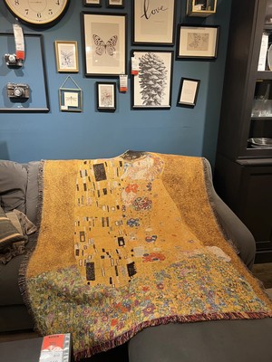 四季通用沙发毯油画风