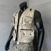 夏季 摄影外套 战术马甲背心男作战多功能户外钓鱼马甲休闲运动工装