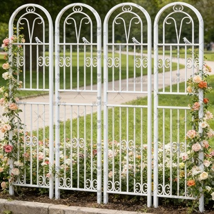 铁线莲爬藤架蔷薇月季种植花园栅栏户外花架支撑杆铁艺植物攀爬架