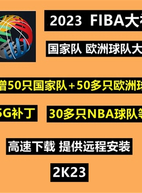 NBA2K 国家队 2023 大补FIBA23世界杯球队 远程安装 高速下载