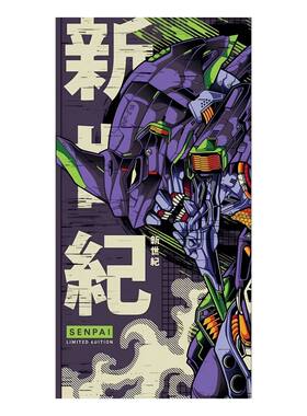 动漫贴纸eva新世纪福音战士零号机一号机二号机墙贴贴不干胶贴纸