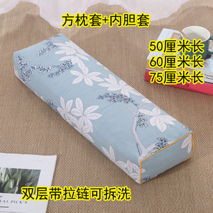 纯棉粗布颈椎枕套方枕套睡觉用枕头套宝宝枕套双层可拆洗不掉色