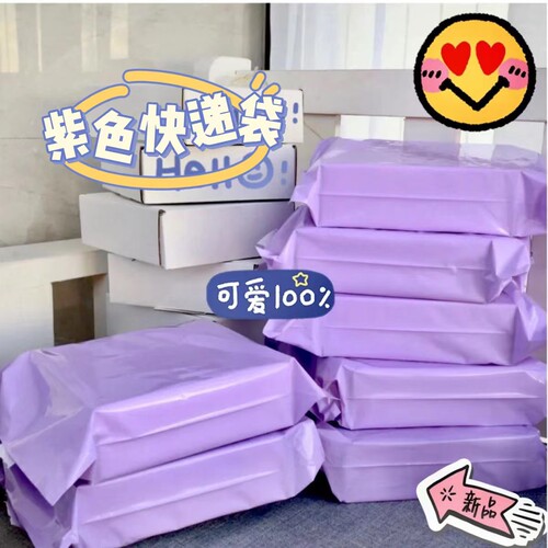 紫色防水快递袋高颜值收纳袋