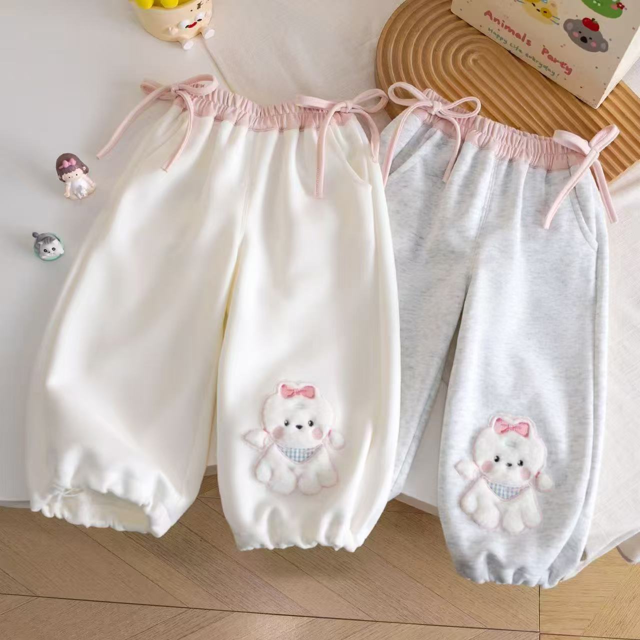 女童春秋冬季可爱舒适直筒卫裤