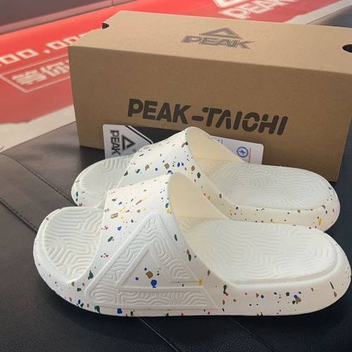 匹克态极舒适软弹防滑耐磨休闲外穿沙滩一字百搭潮流软底增高拖鞋