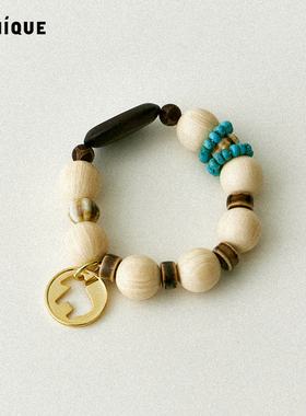 Picnique小马画像果木圆片手链