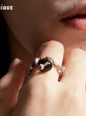 Picnique碎片戒指天然石