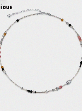 Picnique串珠纯银彩色细项链