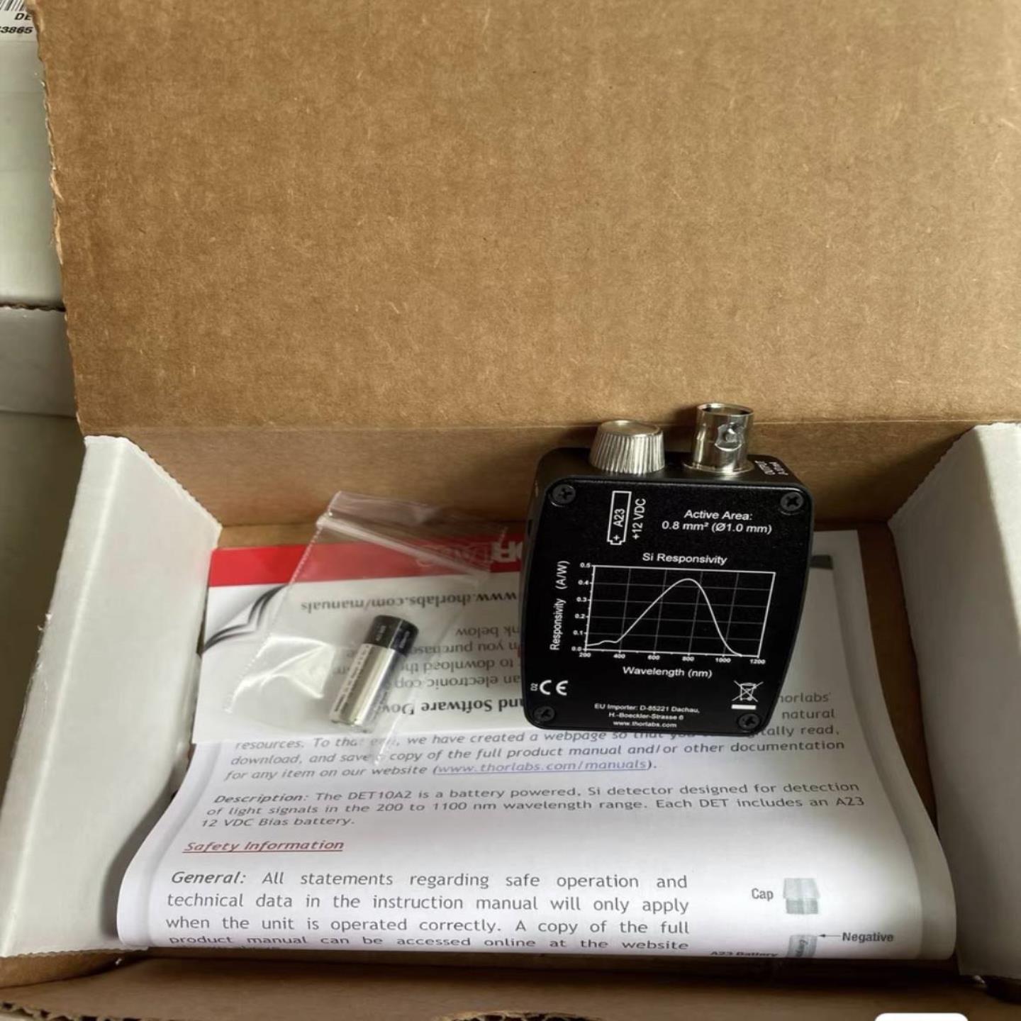 配件索雷博ThorLabs 硅探测器 DET10A2 220-1100nm 议价议价