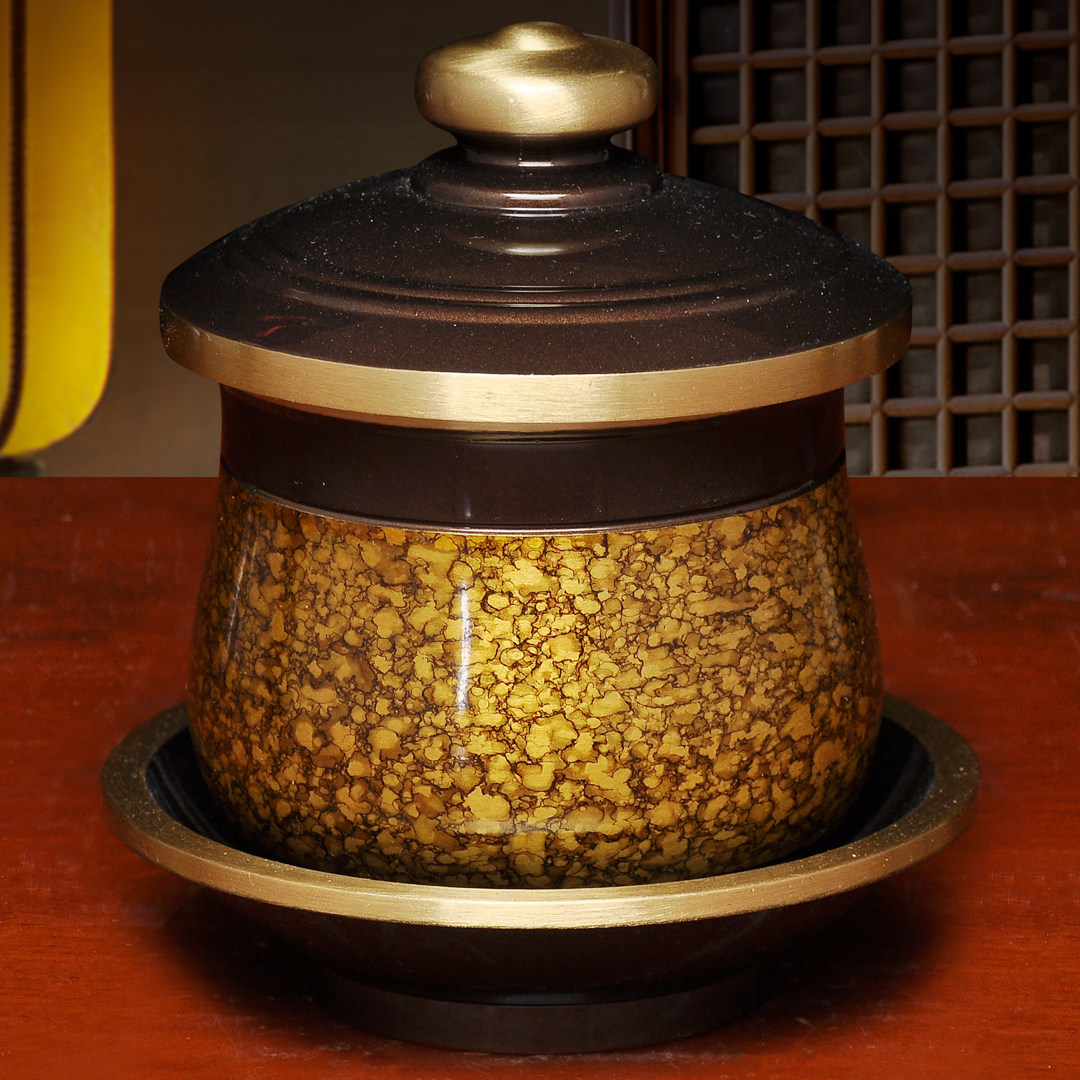 黄铜深啡晶彩圣水杯家用供财神关公供水杯佛道仙净水杯供佛供杯