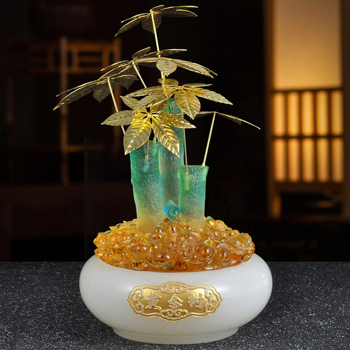 琉璃黄金树摆件招财树摇钱树开业