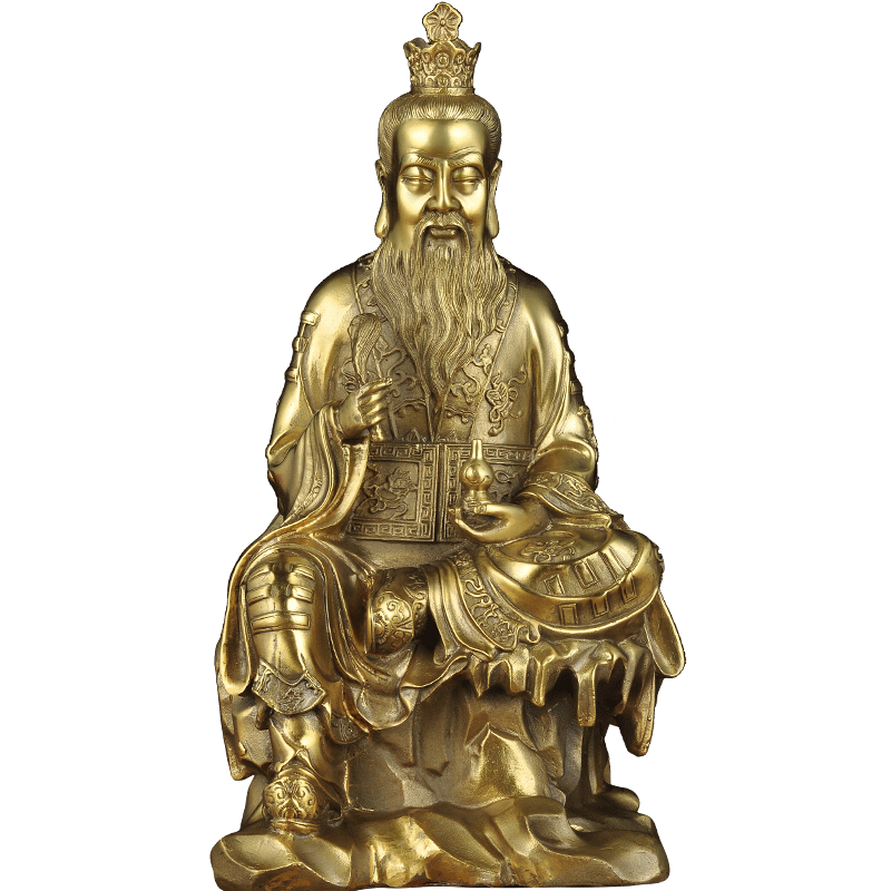 全铜太上老君摆件三清道祖