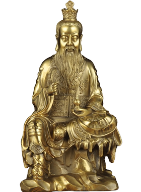 全铜太上老君摆件三清道祖