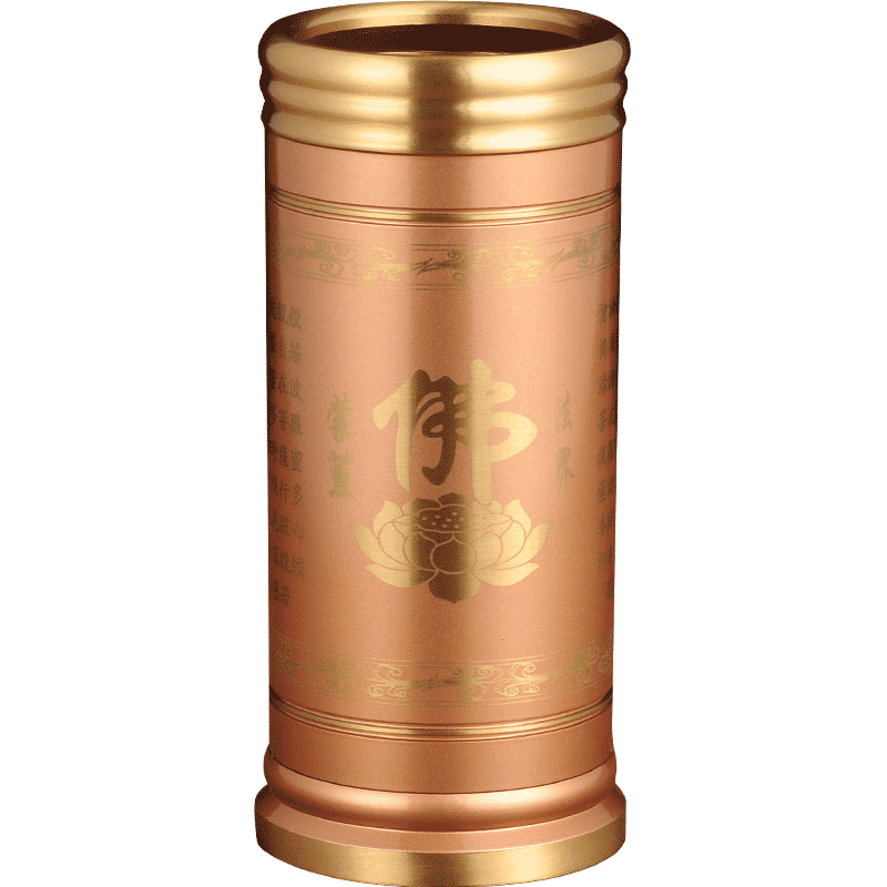 彩铜香筒摆件竹签家用供奉佛具