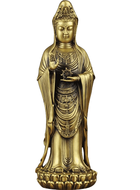 黄铜普陀观音像摆件寺庙