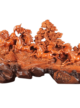 八骏雄风生肖马摆件工艺品树脂招财家居客厅玄关酒柜电视柜装饰品