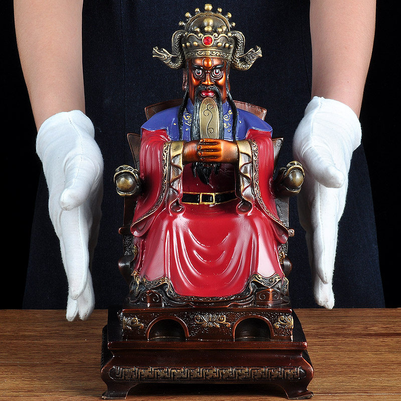 铜龙五爷摆件龙五爷神像彩绘伍爷财神爷财位客厅摆设店铺开业礼品