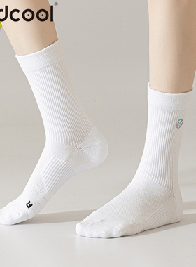 Findcool中筒跑步袜女精梳棉毛巾底羽毛球网球健身骑行舞蹈运动袜