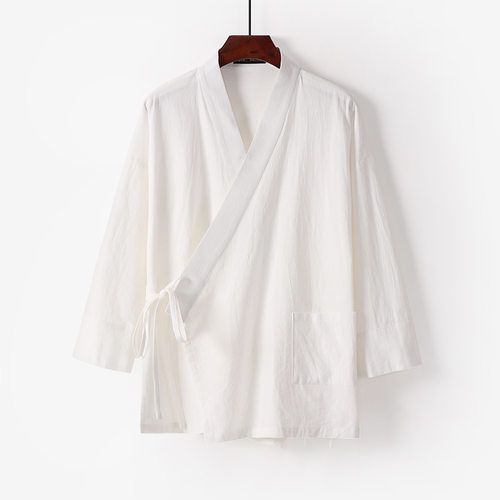 汉服开衫系带禅修茶服中国风道袍