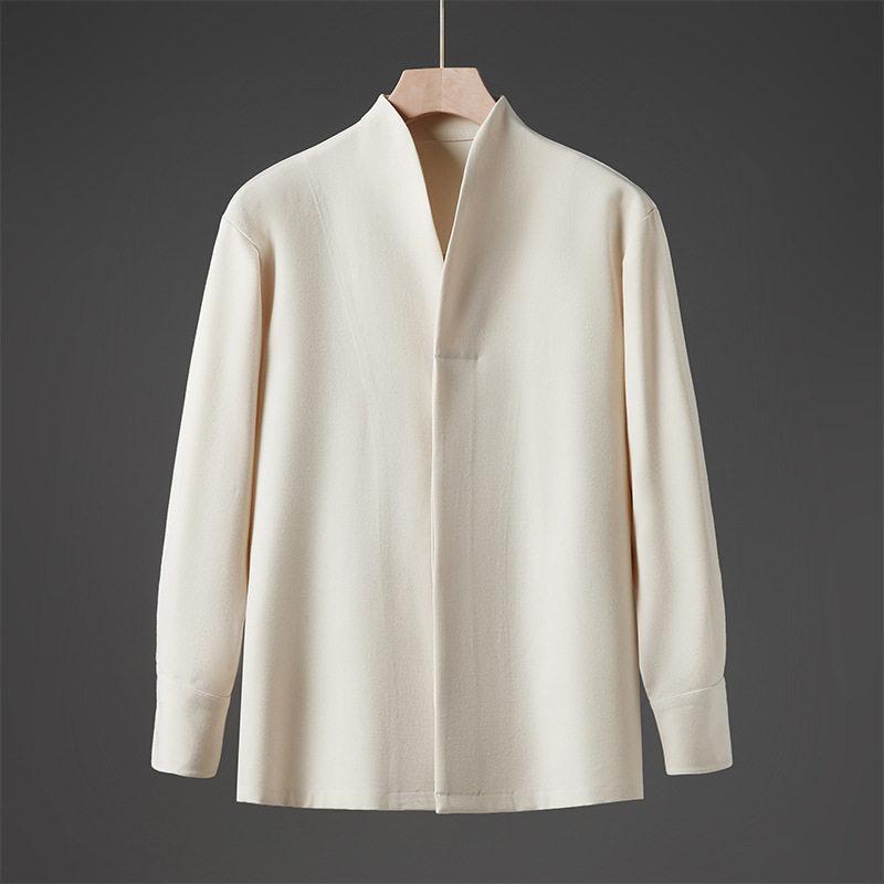 秋季中式长袖古风汉服衬衫禅意风