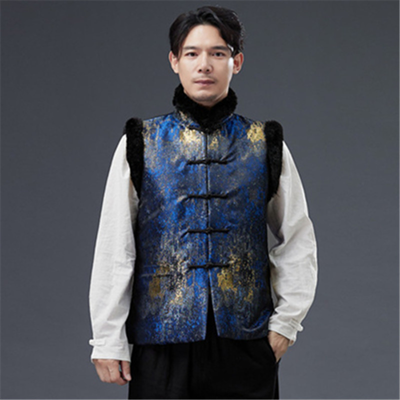 麻凡布衣复古民族风鎏金盘扣马甲