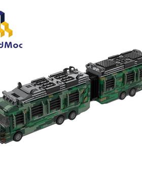 BuildMoc小颗粒MOC侏罗纪公园弗利特伍德房车移动实验室积木模型