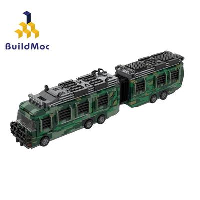 BuildMoc小颗粒MOC侏罗纪公园弗利特伍德房车移动实验室积木模型