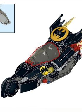 MOC-106607积木兼容蝙蝠侠摩托车创意车模型儿童组装益智积木