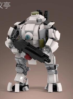 MOC-167072兼容泰坦陨落机甲阿特拉斯儿童启蒙拼装积木模型