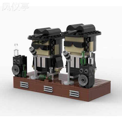 兼容MOC-150114布鲁斯兄弟带舞台模型小颗粒积木玩具礼物摆件