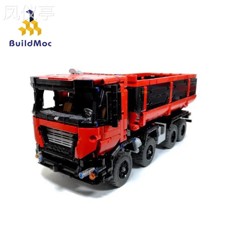 BuildMOC兼容科技机械系列积木玩具（8x4自卸卡车）有PF