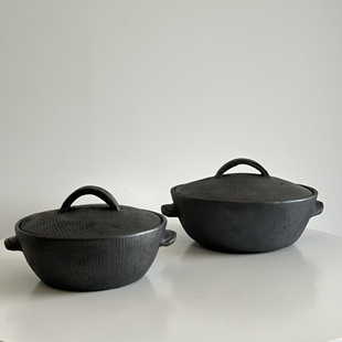几多黑陶藏区手作黑泥黑陶锅（单人Mini款&双人款）