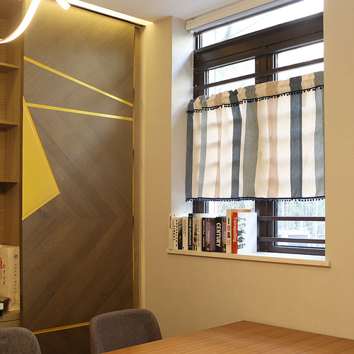 北欧成品窗帘条纹穿杆防尘