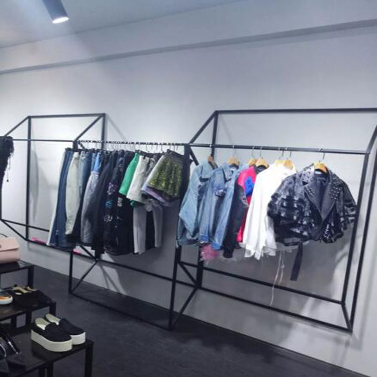 简约工业风服装货架上墙壁挂展示架组合女装店挂衣架童装陈列架子