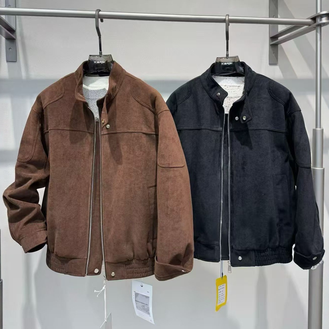 2025冬季美式潮牌新款美拉德男士复古立领夹克痞帅高级感短款上衣,男装,夹克,淘宝优惠券,粉丝福利购,淘宝优惠卷